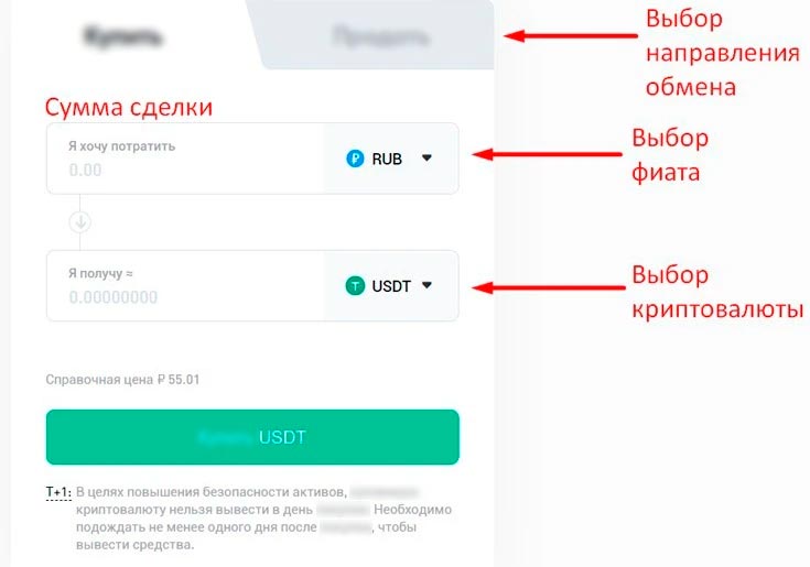 Ордер-форма на P2P-площадке от Phemex