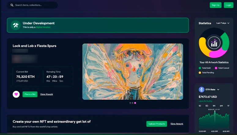 Платформа на блокчейне для продажи работ