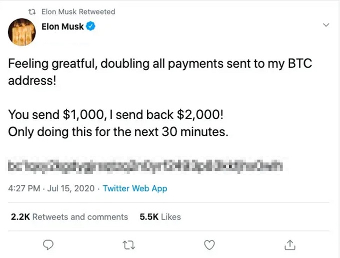 Сообщение в Twitter