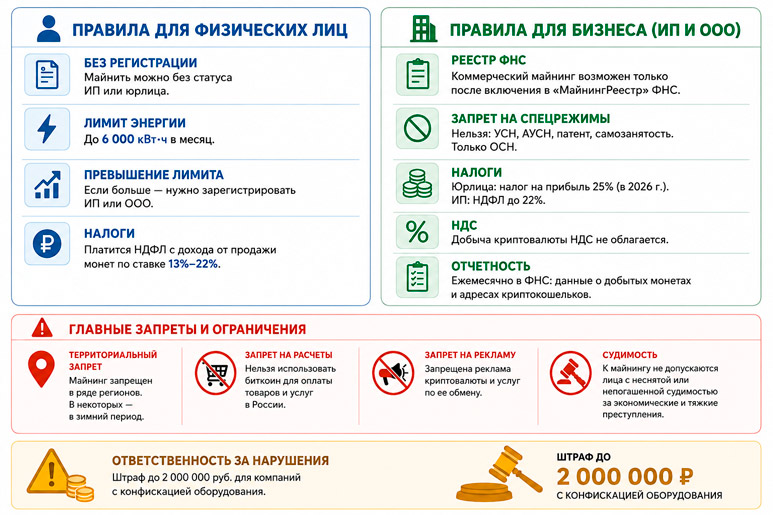 Требования по майнингу в России