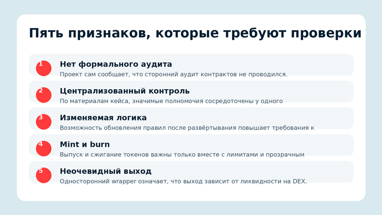 Топ признаков для проверки