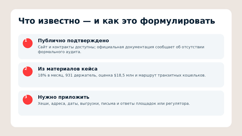 Что должен проверить блокчейн-аналитик