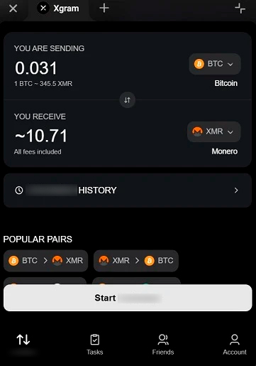 Обмен биткоина в Telegram