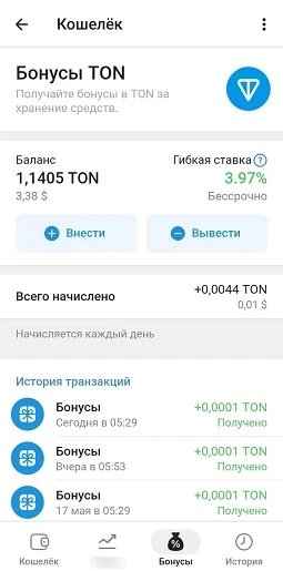 Размещение криптовалюты в Телеграм