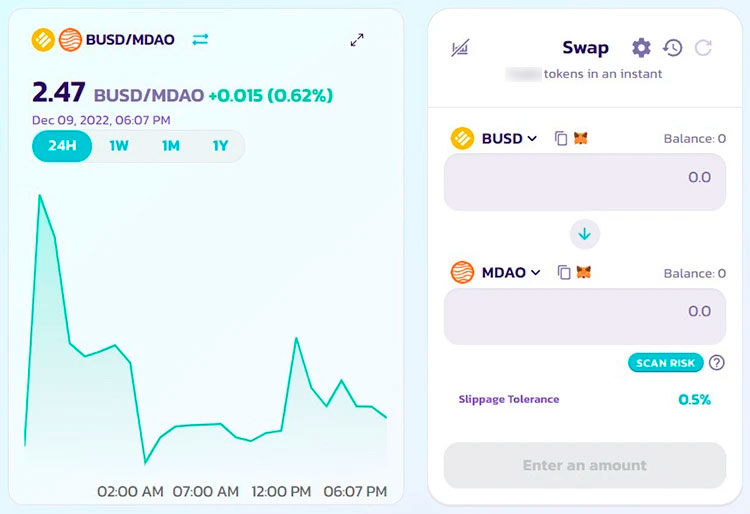 Конвертация монет в DEX