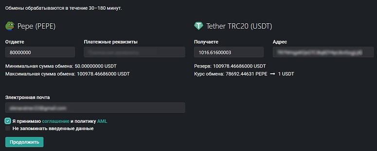 Продажа Pepe