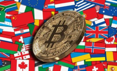 Биткоин и флаги