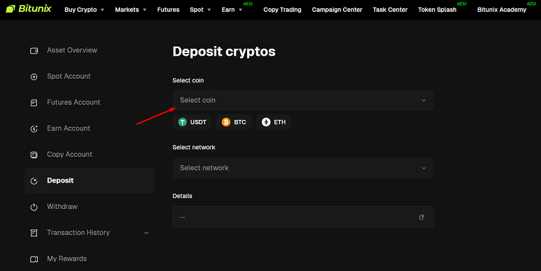 Раздел Deposit