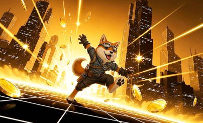 Doge на фоне звезд