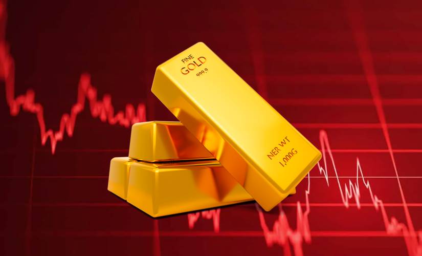 Золото падение