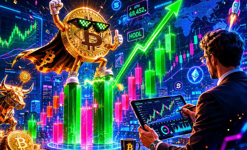 Биткоин растет