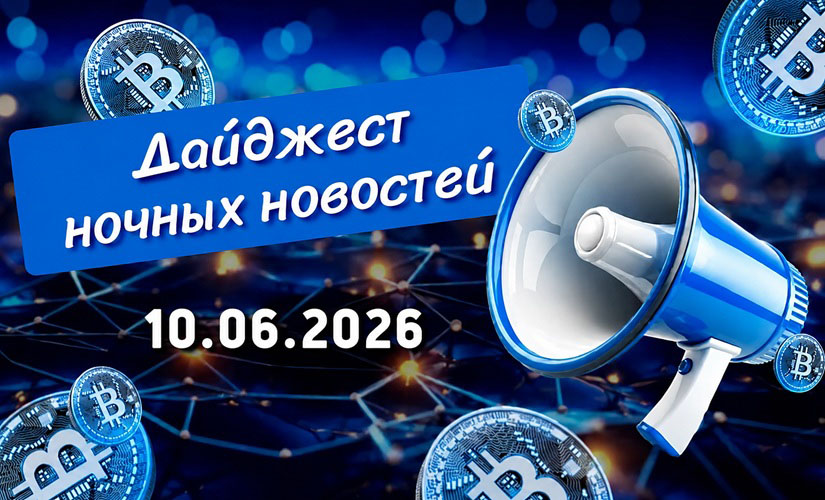Дайджест криптовалютных новостей за ночь 10 июня 2026 года