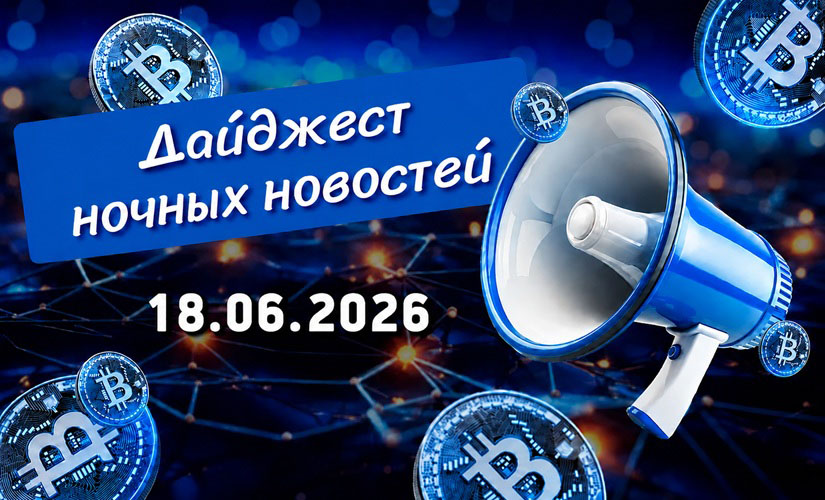 Дайджест криптовалютных новостей за ночь 18 июня 2026 года