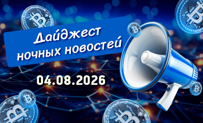 Дайджест криптовалютных новостей за ночь 04 августа 2026 года