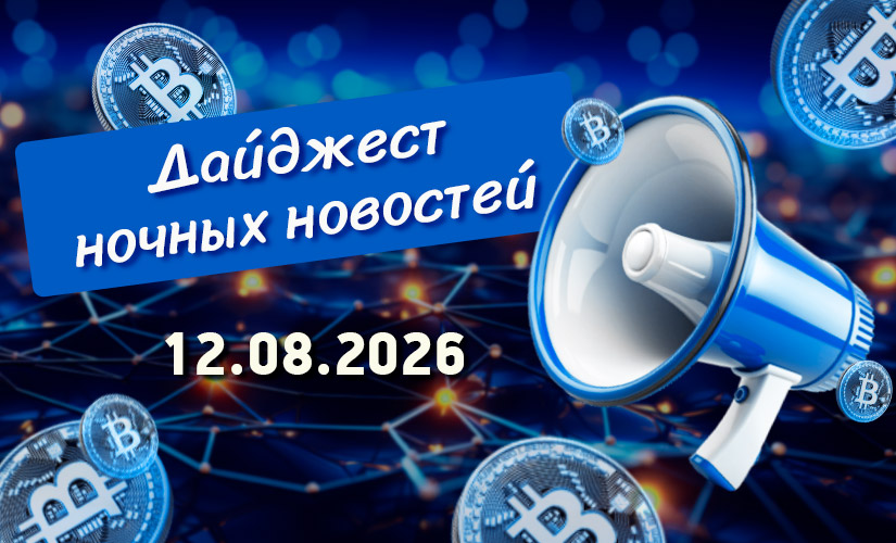 Дайджест криптовалютных новостей за ночь 12 августа 2026 года