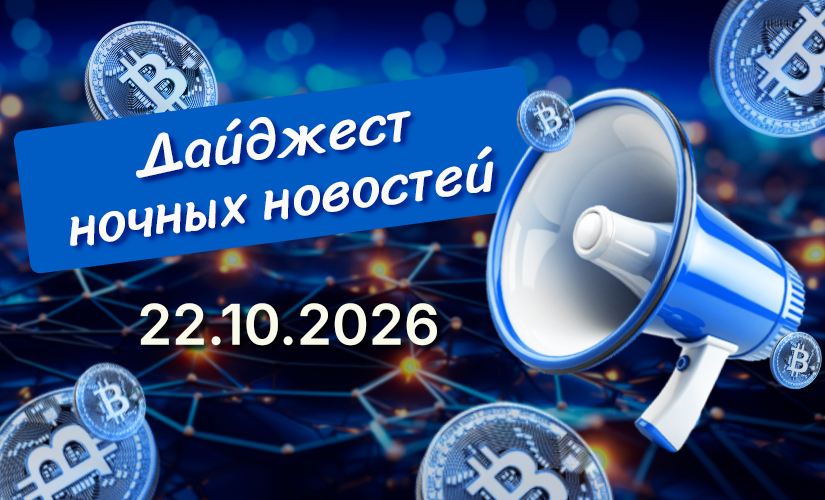 Дайджест криптовалютных новостей за ночь 22 октября 2026 года