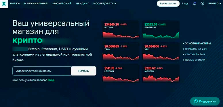Платформа Полониекс