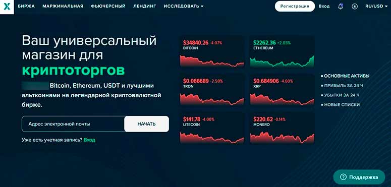 Платформа Полониекс