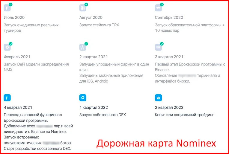 План разработки проекта Nominex