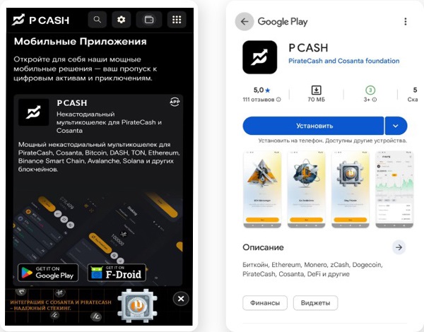 Криптовалютный проект и магазин приложений